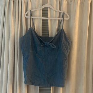 Never Worn Old Navy Denim Tank Tie Front Camisole